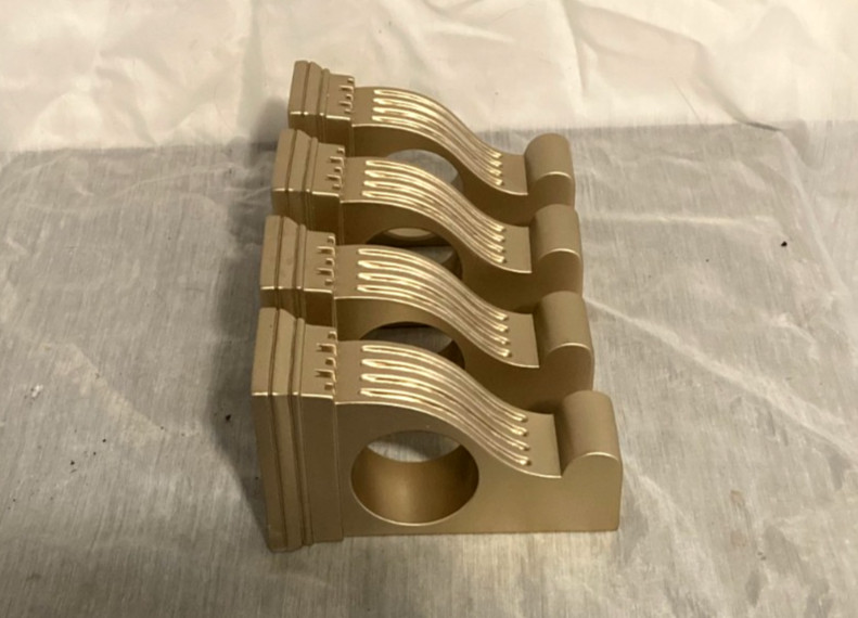 4 (FOUR) Wall Drapery Sconce Corbels Curtain Rod Swag Holders Bracket Gold – NEW