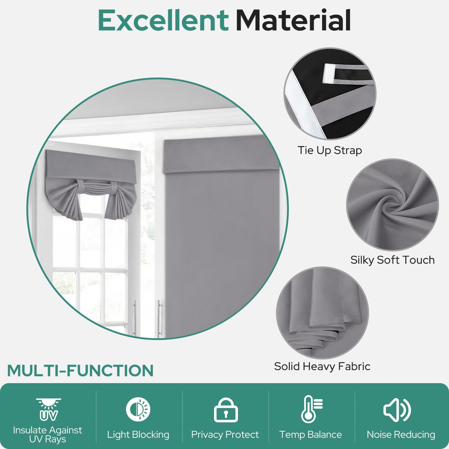 100% Blackout French Door Curtains, Privacy Door Curtains for Window, 26 X 40…