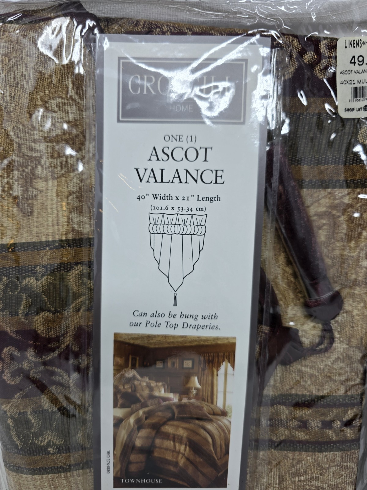 Croscill Ascot Valances Townhouse 40″ X 21″ (Set Of 2) NOS