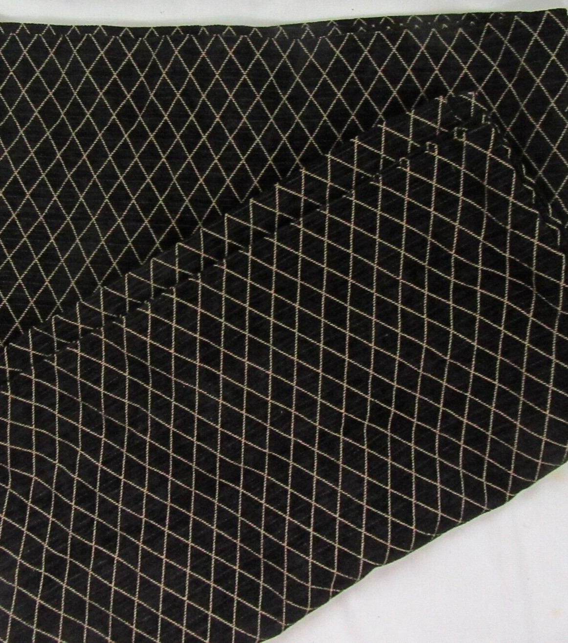 JCPenney Lattice Black Chenille 2pc 84 x 84 Drapery Panel Set