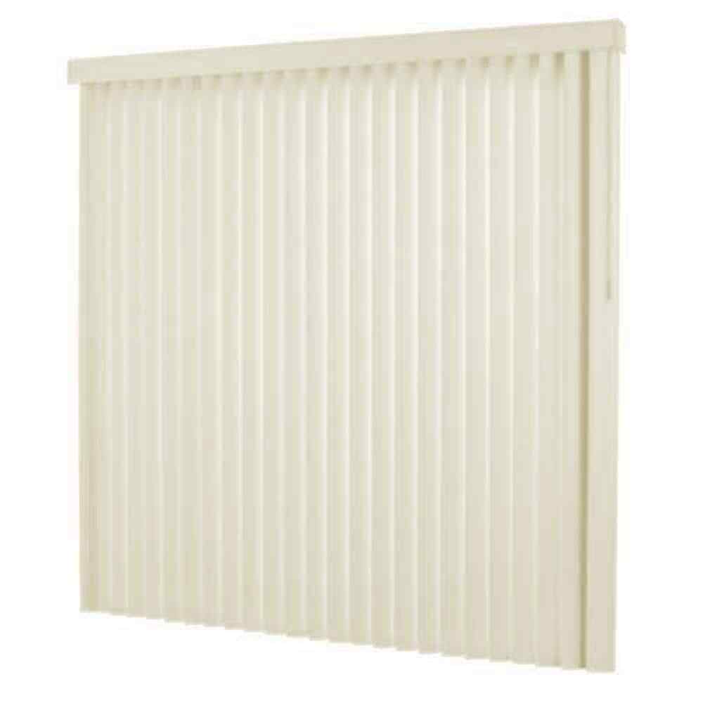Alabaster Cordless 3.5in Vertical Blind Kit Light Filtering Door/Window 78×84