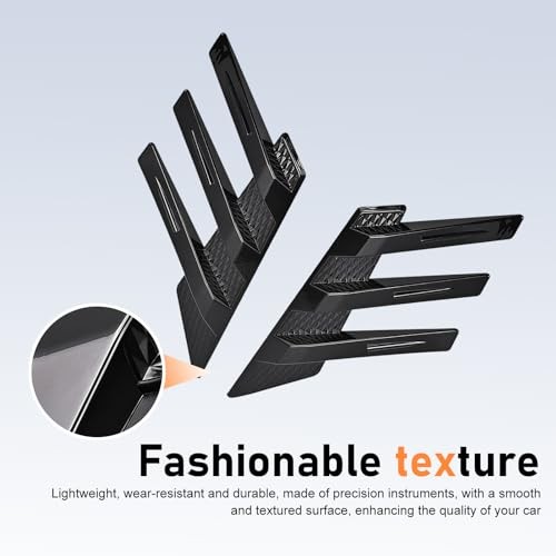 Car Rear Windshield Decoration Sticker, 3D Racing Style Rear 2 PCS Gloss Black