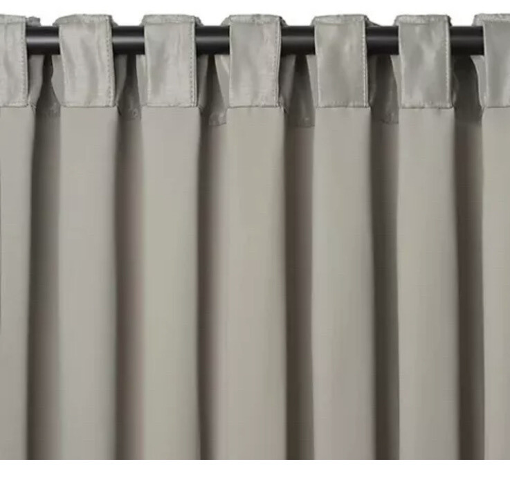 Room Darkening 52”x108”~Window Curtain ~1 Single Panel~All Seasons in Silver~New