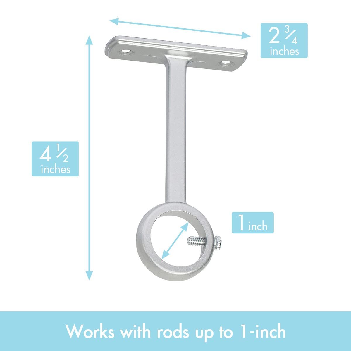 Ceilingmount Curtain Rod Bracket Ceiling Or Wall Mounted Heavy Duty Bracketset