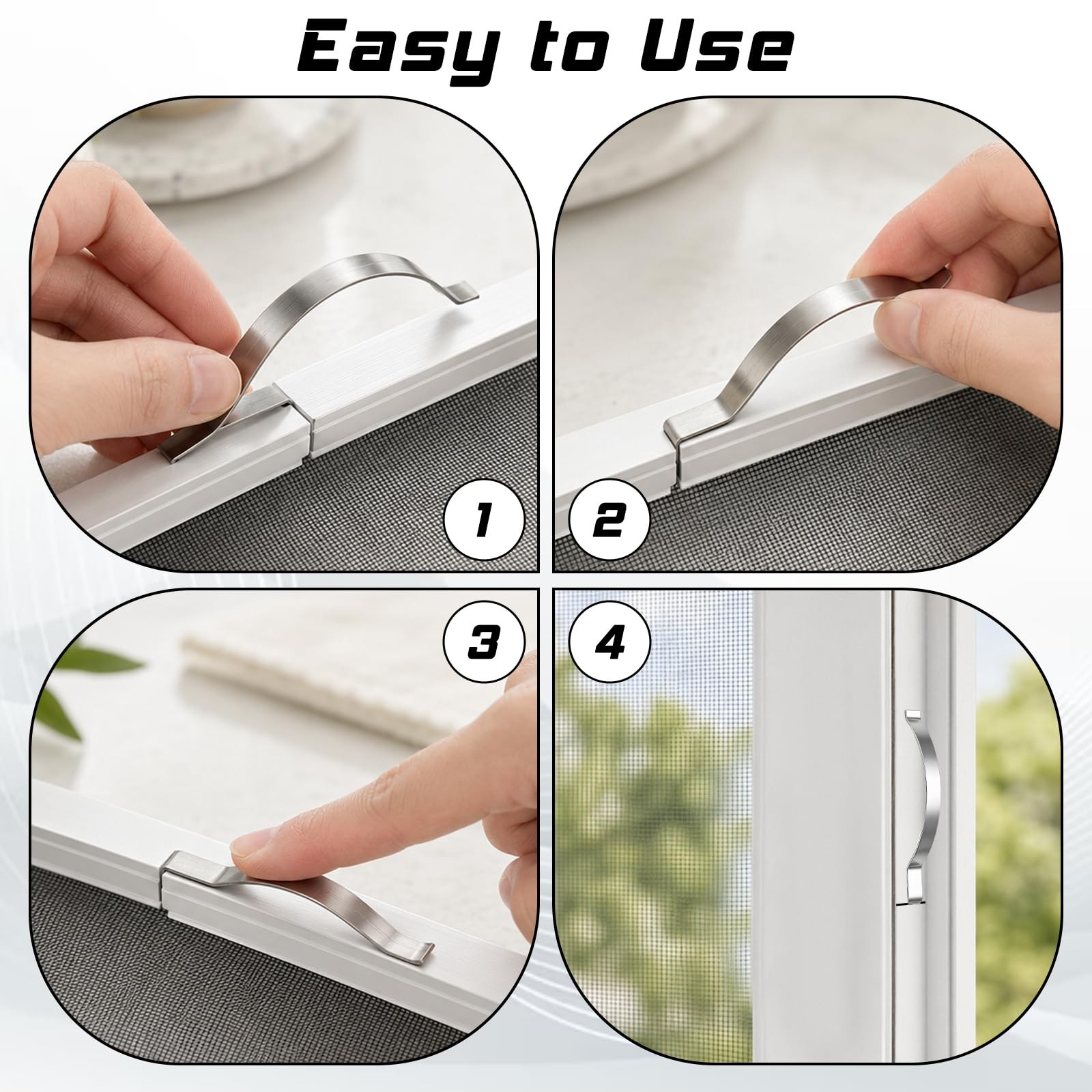 30 Pcs Window Screen Frame Corners, Corner Mount Flat Window Spring