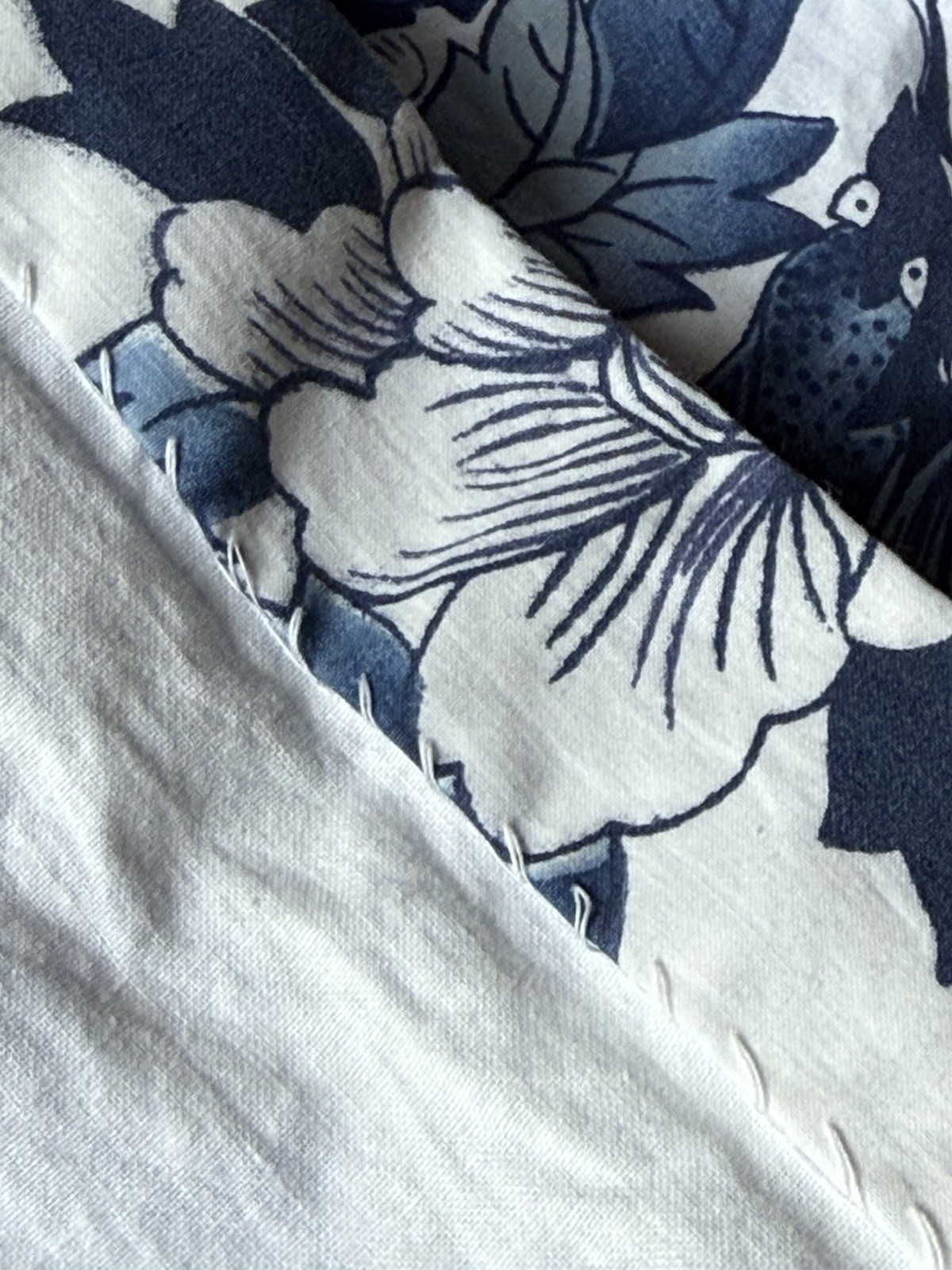 RARE Single CUSTOM Ralph Lauren *NANKING CURTAIN PANEL Blue White Rod Pocket