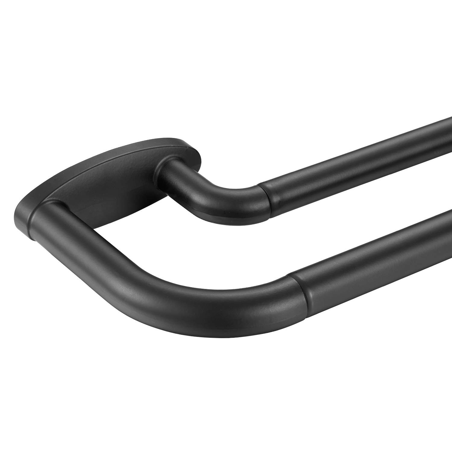 Double Curtain Rods Matte Black,Room Darkening Curtain Rod 28-48 Inches,Adjustab