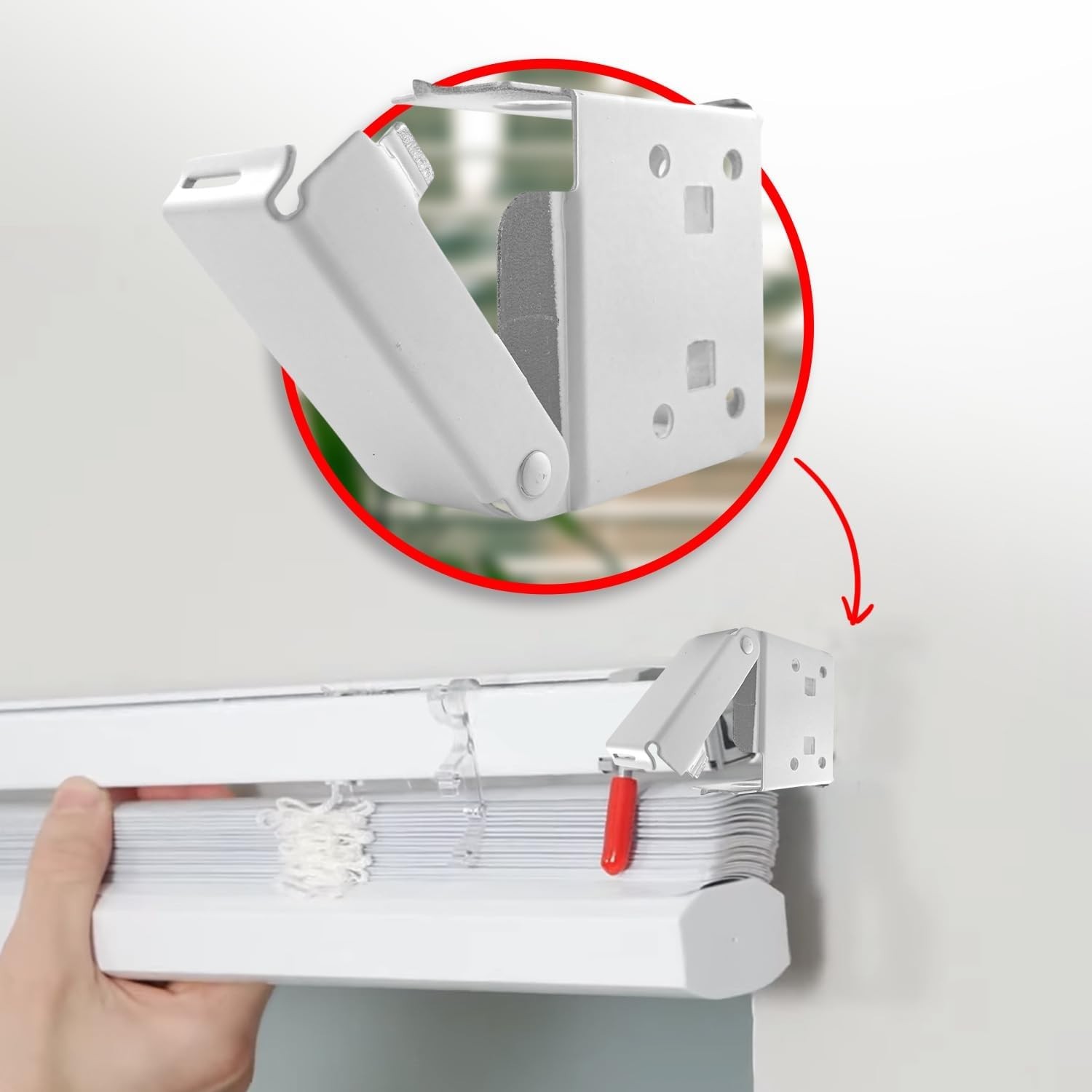 White Iron Mounting Brackets for Horizontal Blinds – 6 Count