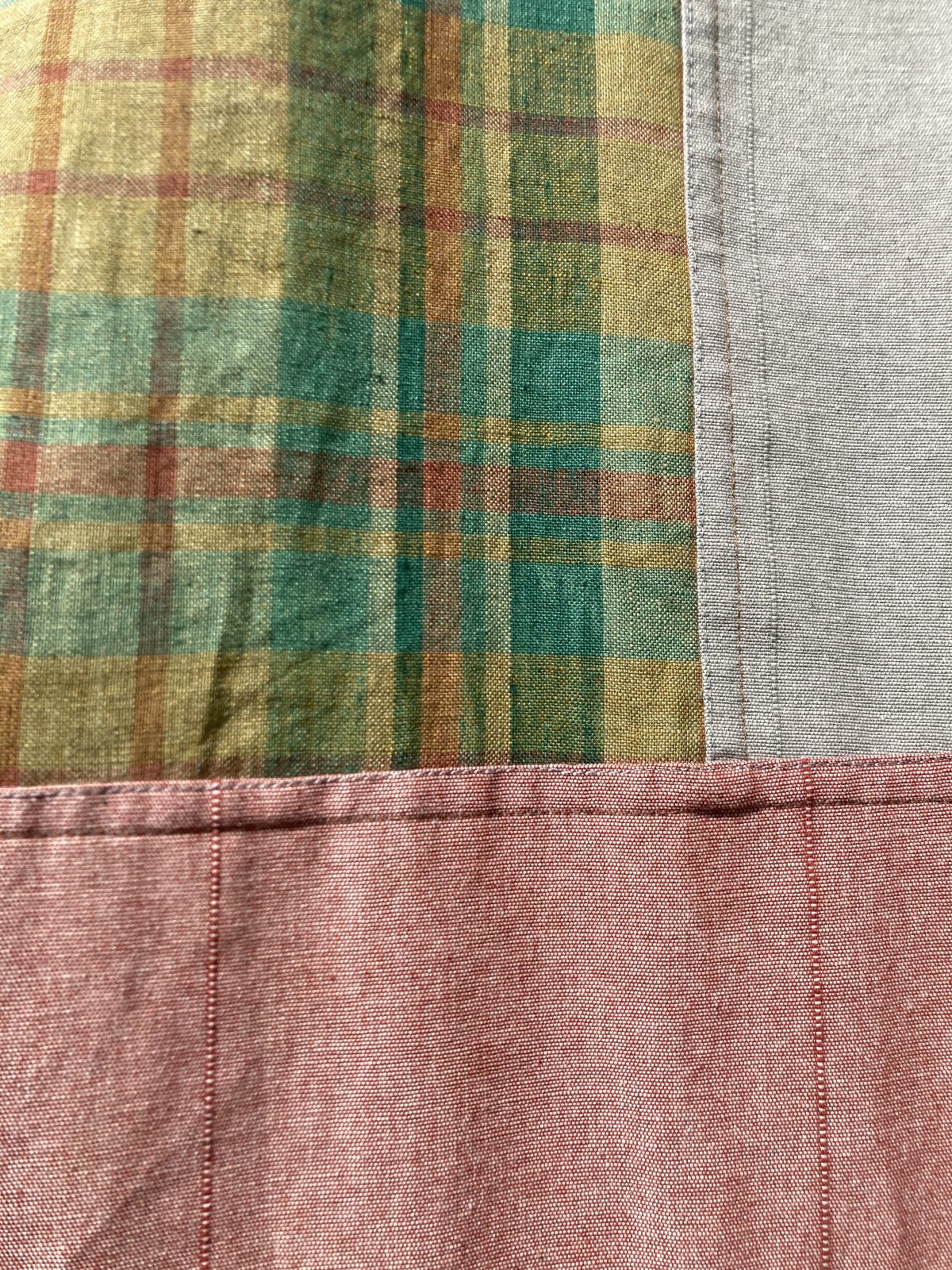 Boho Curtain Patchwork Panel 57″ x 84″ Tie-Top 100% cotton handmade
