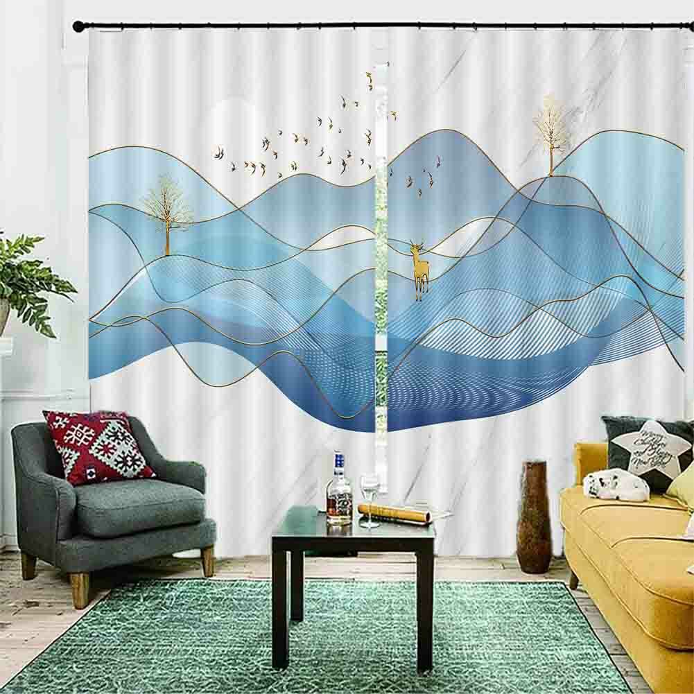 Whale Refining Link 3D Curtain Blockout Photo Printing Curtains Drape Fabric