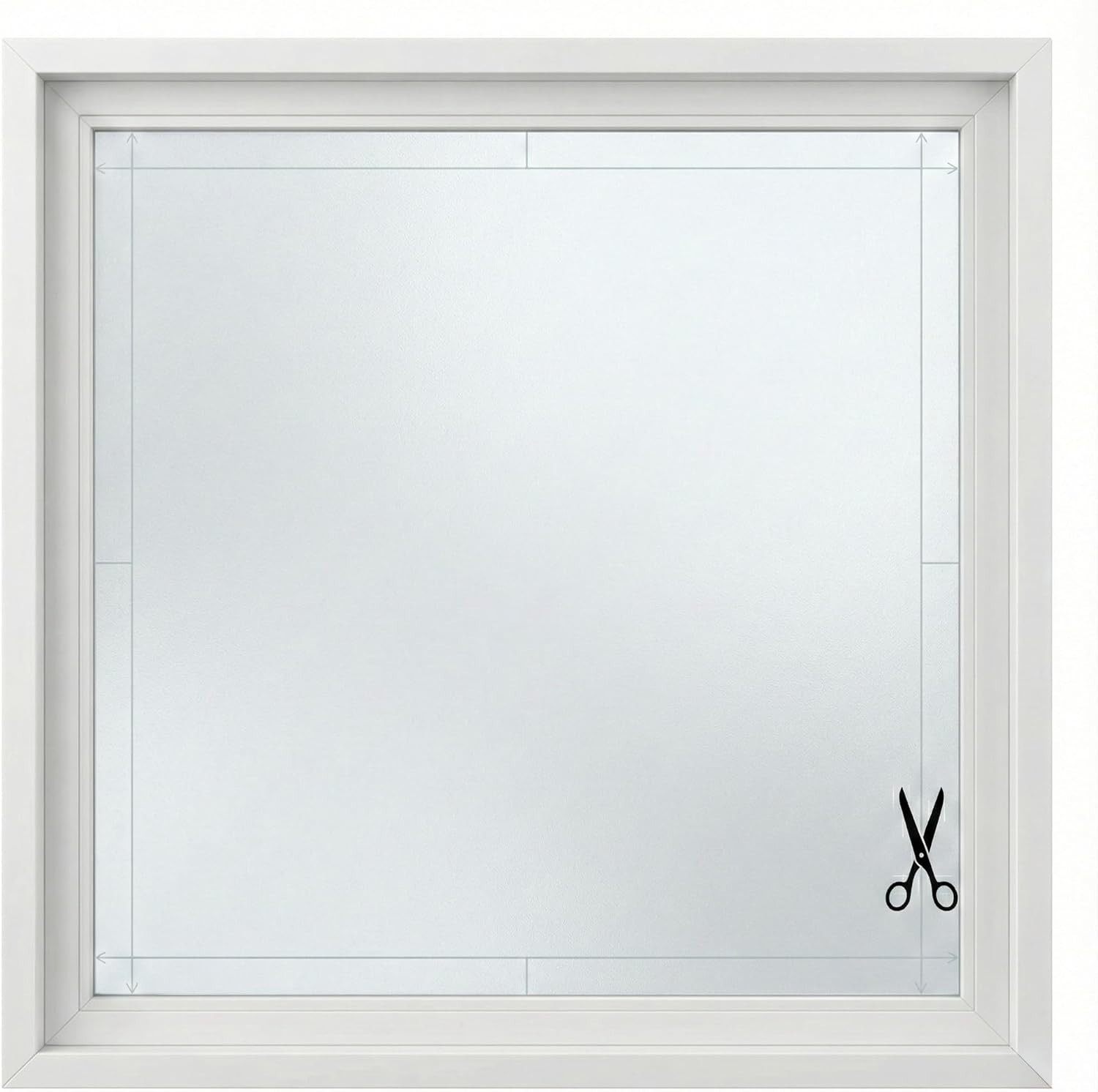 Frosted Privacy Window Film Static Cling Custom Cut Home Office Bathroom Glass
