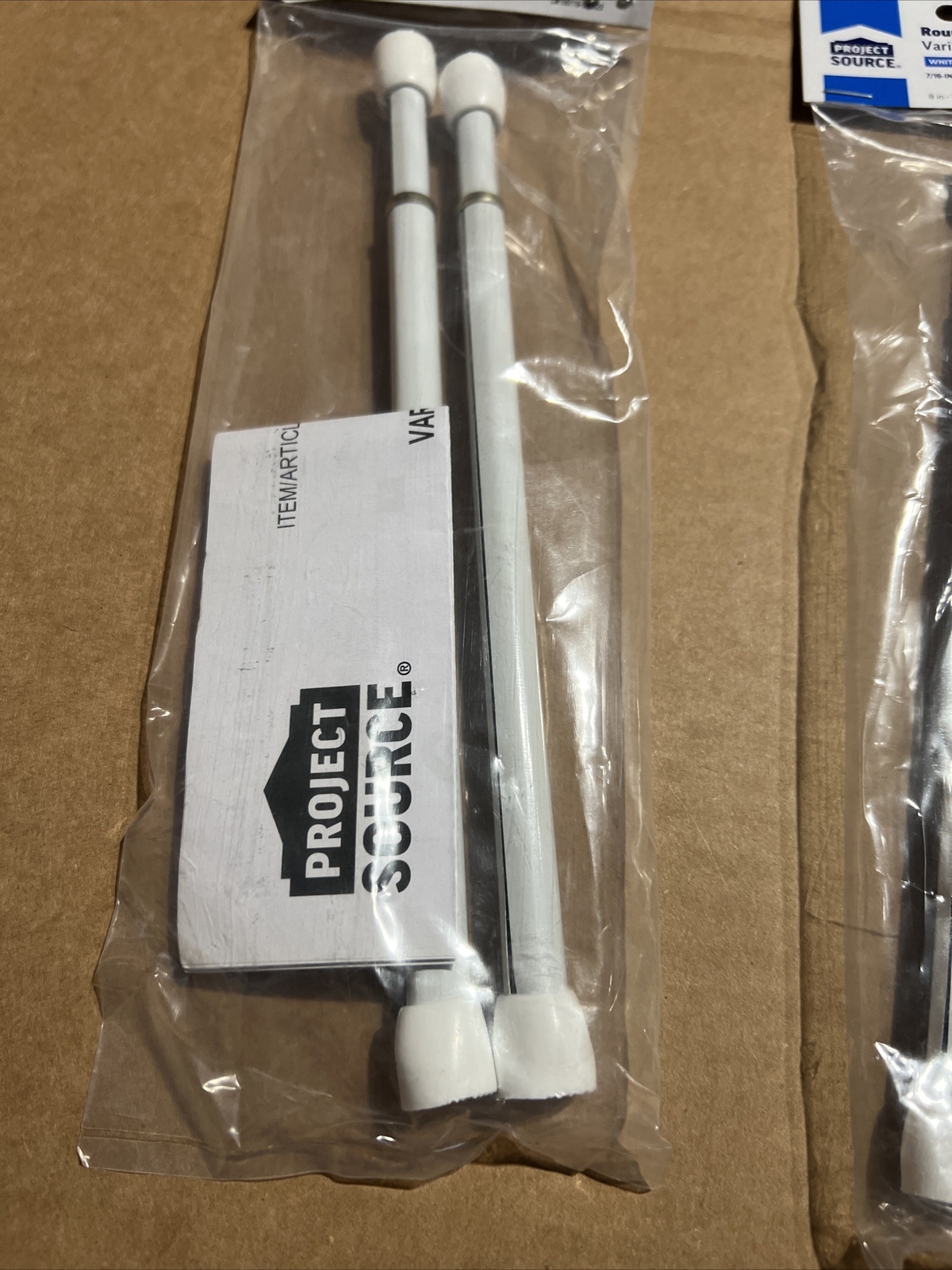 8 Packages Of Project Source Adjustable 8”-11” Tension Rods-16 Rods In Total-New