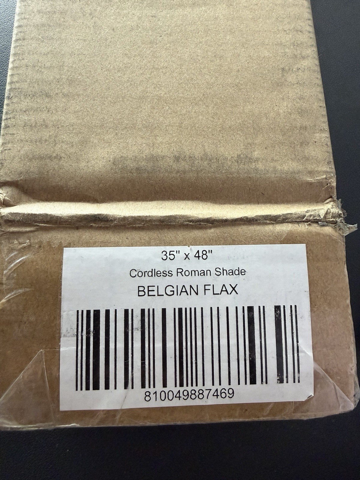 Chicology Belgian Flax Cordless Light Filtering Roman Shade Beige 36×48