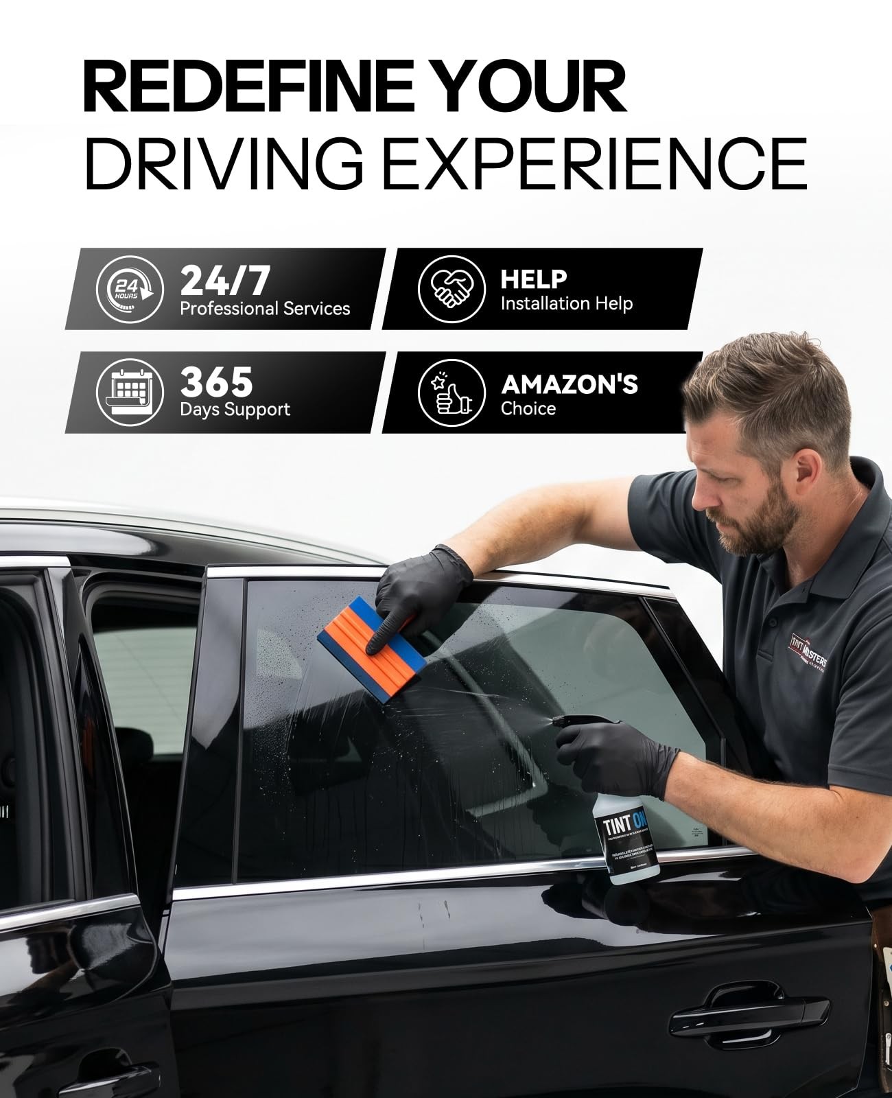 5% Window Tint Car with 5 Percent VLT 20 in x 20 Ft Privacy Ceramic Window Tint