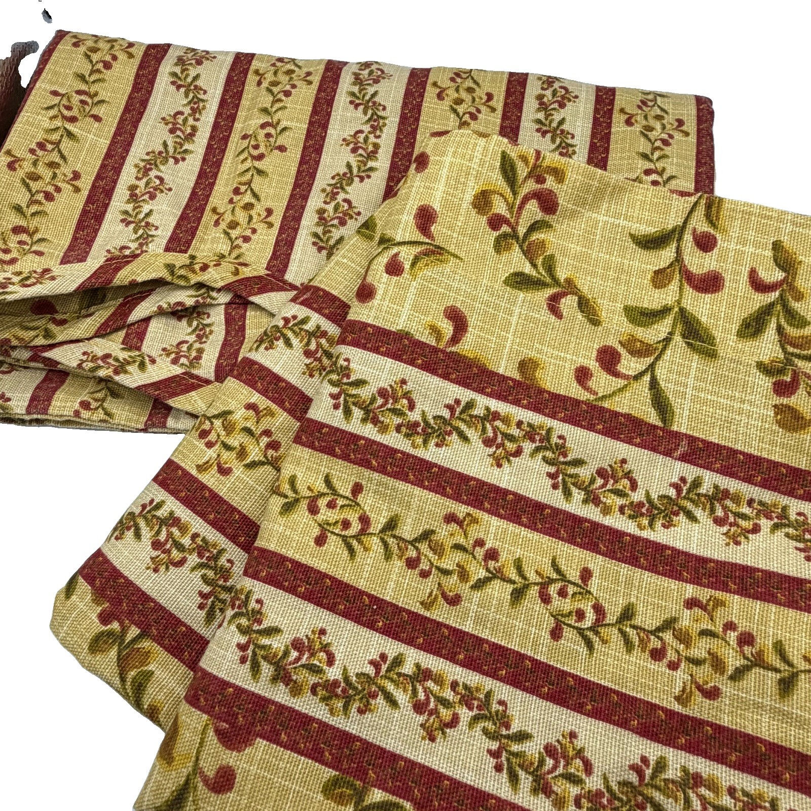 Set Kitchen BH&G Tuscan Retreat 15×49 Valance Reversible Pair Cafe Tier Panels