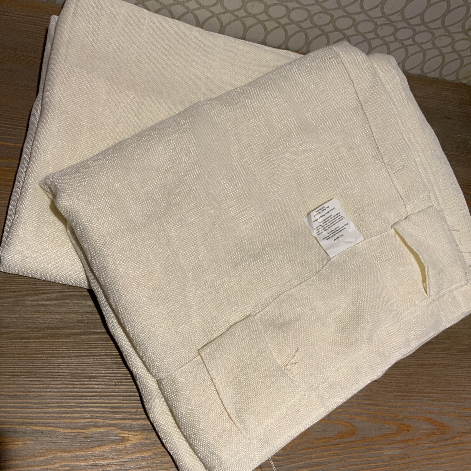 🍒 Long sheer curtain panels 54”Wx84”L (set of 2) Cream