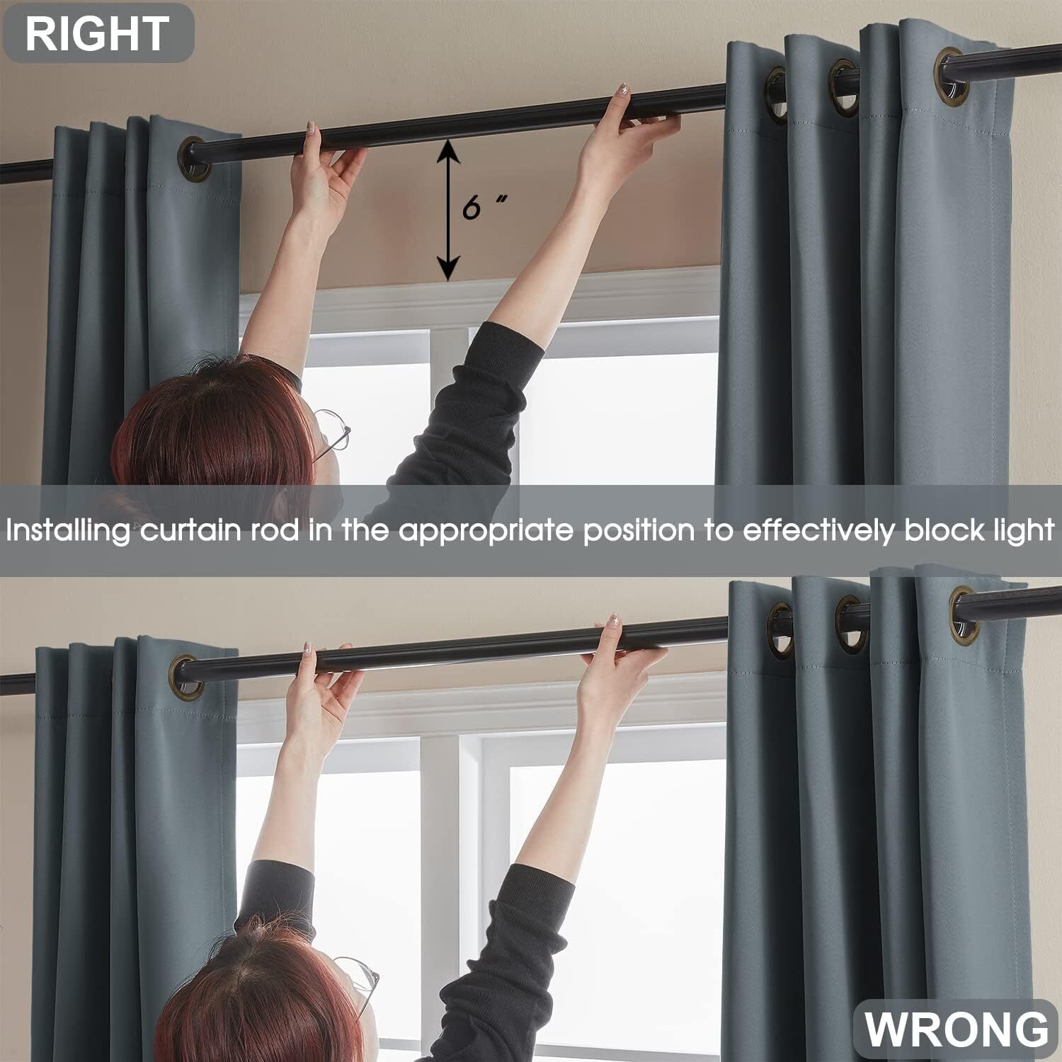 Total Blackout 340 GSM Curtains 2 Panels, Full Shade 84 Inches Long Complete