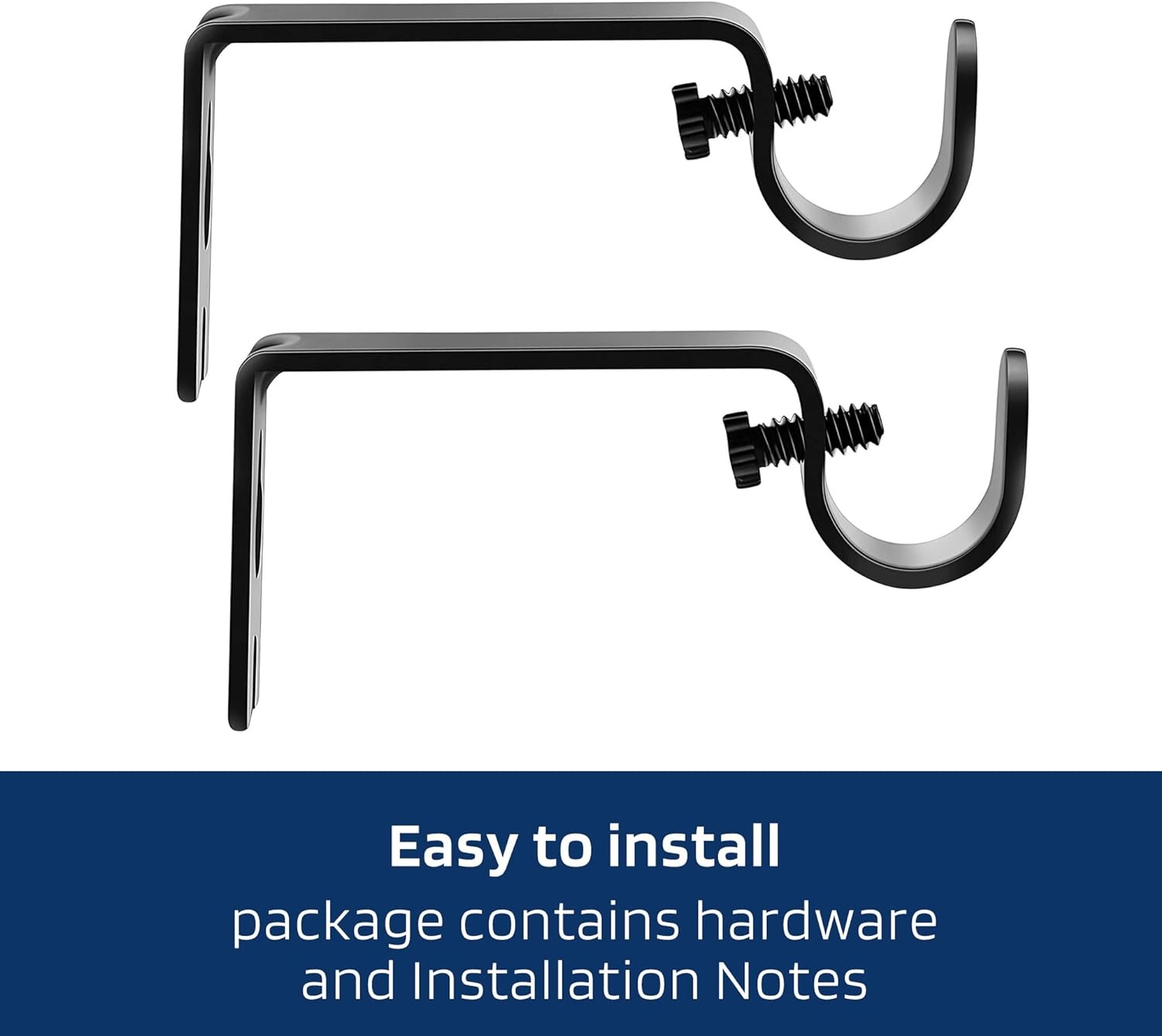 Alskarhem Black Curtain Rods for Windows 30 to 45 Inch,5/8 Inch 30-45,