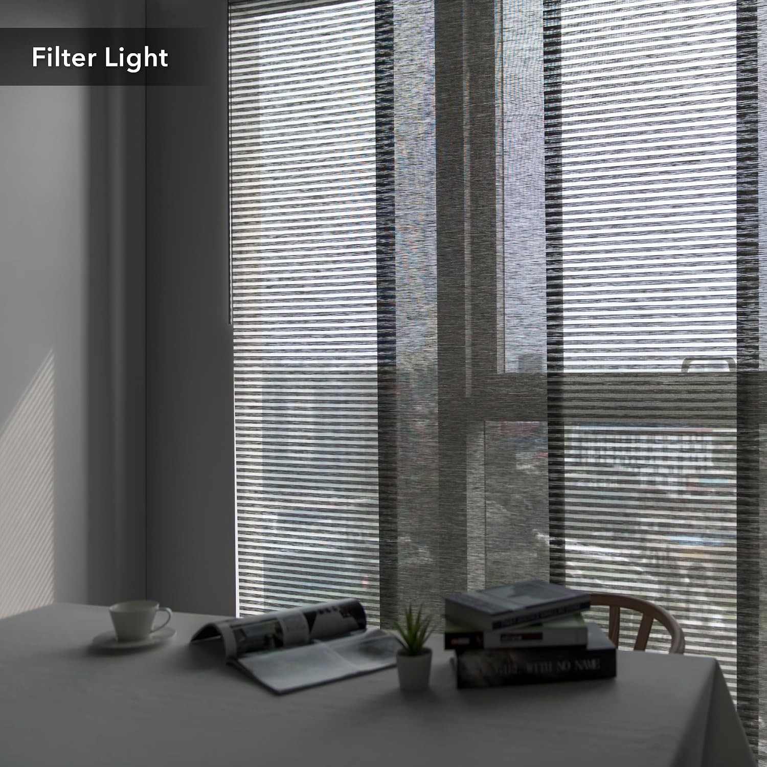 Adjustable Sliding Panel Track Blinds 45.8″- 86″ W x 96″ H Vertical Blinds