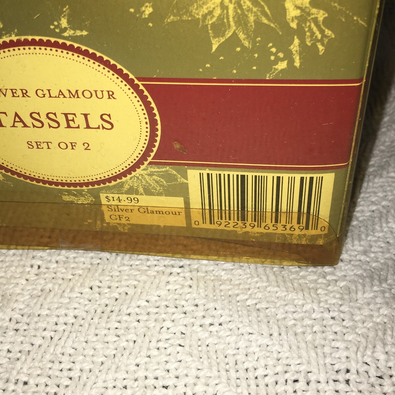 NEW IN BOX IVORY TASSELS BY “SILVER GLAMOUR “ SET OF TWO