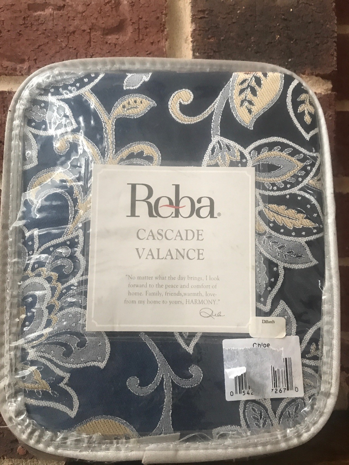 Reba Hampton Chloe One Cascade Valance 84′ X 34′ New