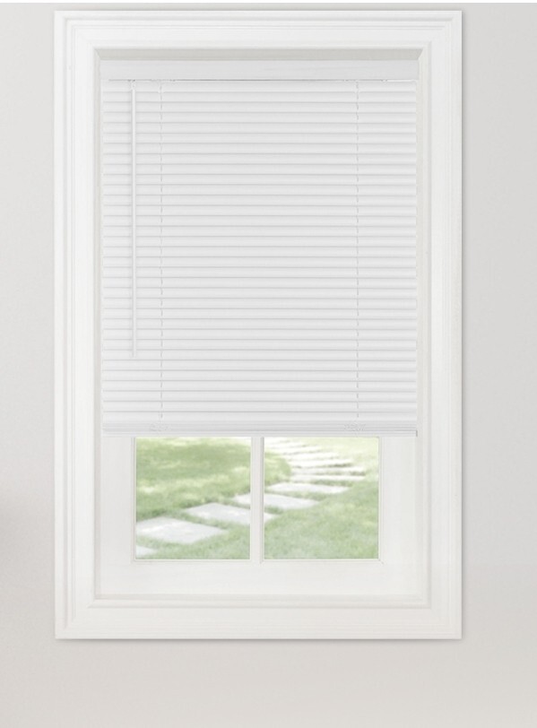 Cordless Window Blinds Mini Blinds 1″ White Vinyl Blind