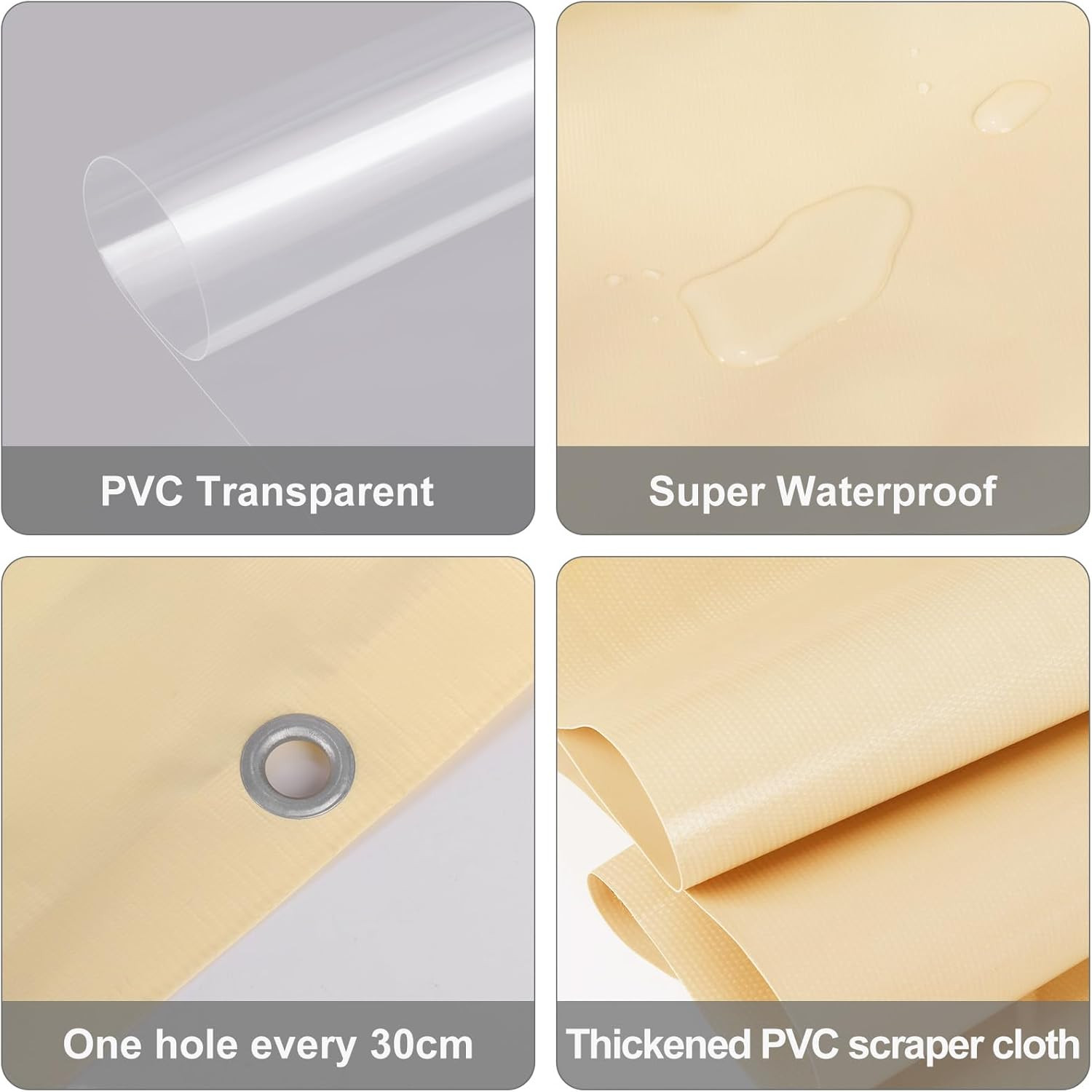 Clear Vinyl Curtains for Patio Enclosure 23Oz Heavy Duty Waterproof Anti Uv…