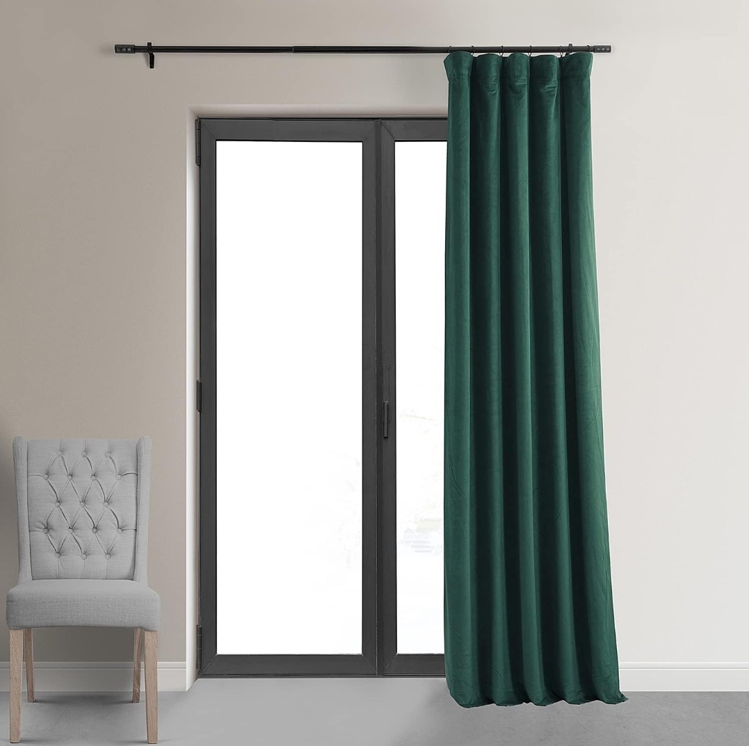 HPD Half Price Drapes Signature Velvet Thermal Blackout Curtains – Forest Green