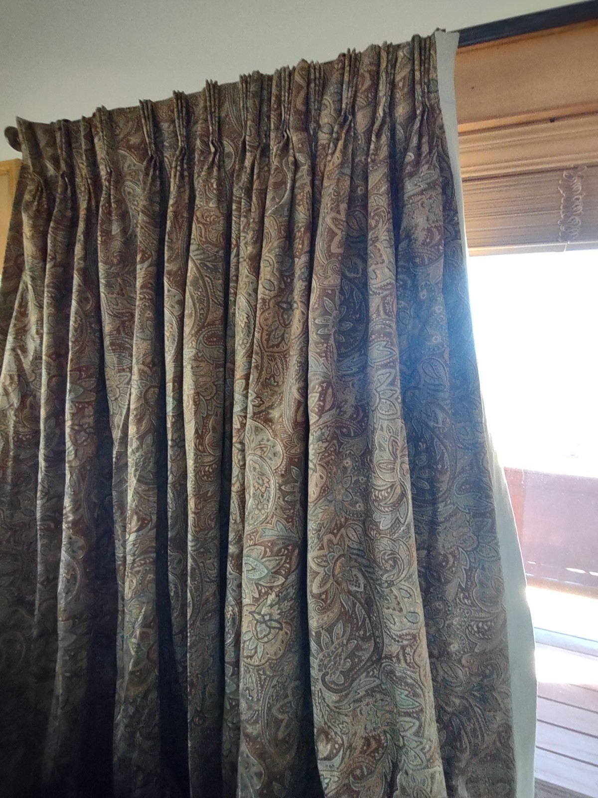 $999 Custom Design 100%-Cotton Drapes Curtains Darkening 100″ X 131″ 2-Panels !