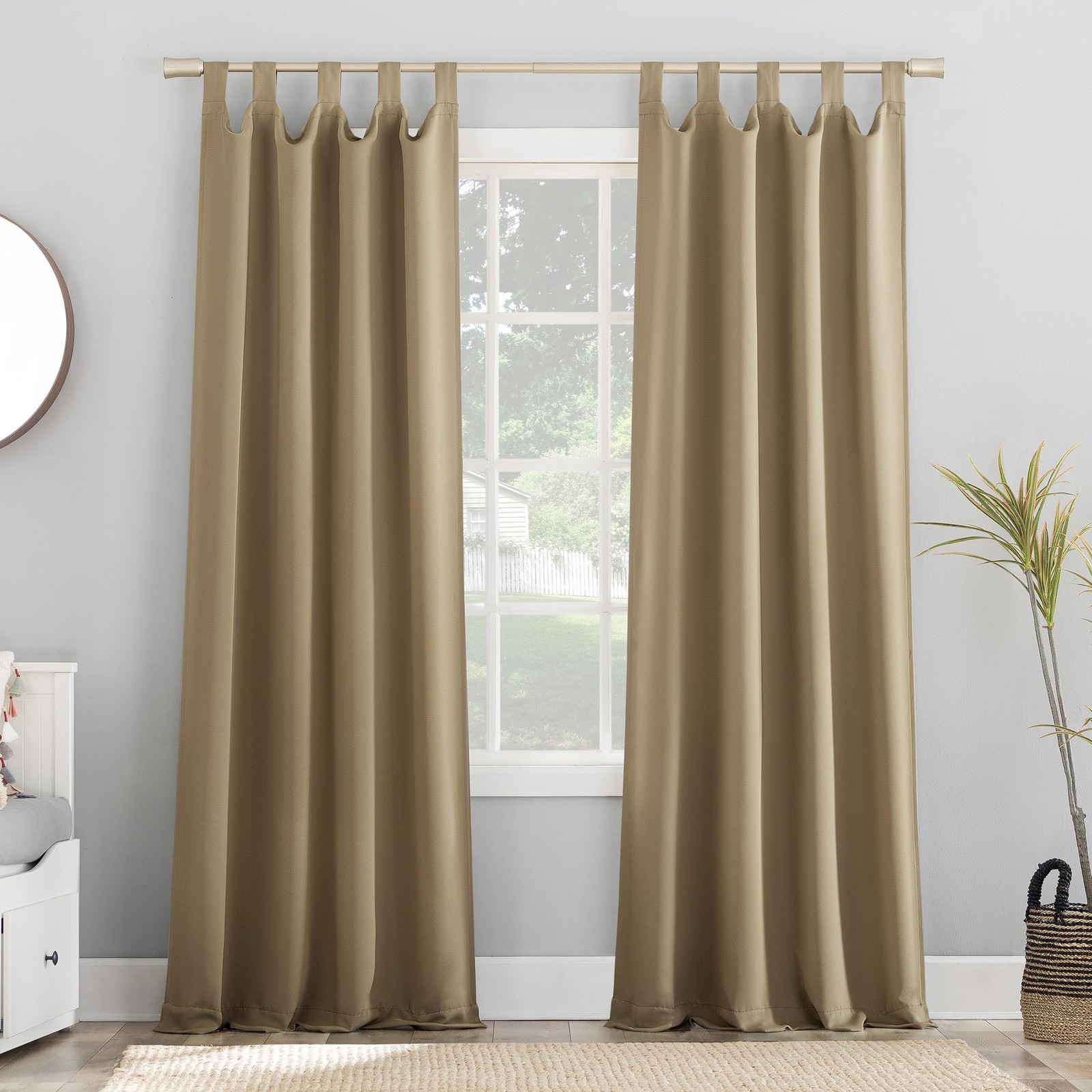 Easton Energy Saving Blackout Tab Top Curtain Panel, 40″ x 84″, Taupe