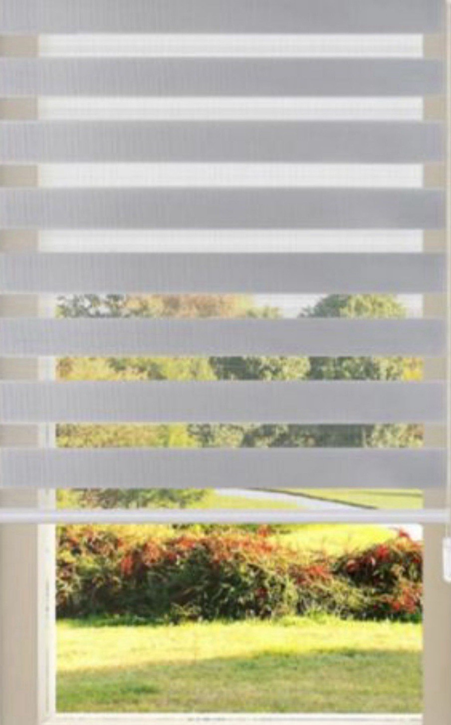 Cordless Zebra Blinds 24″ x 72″ White