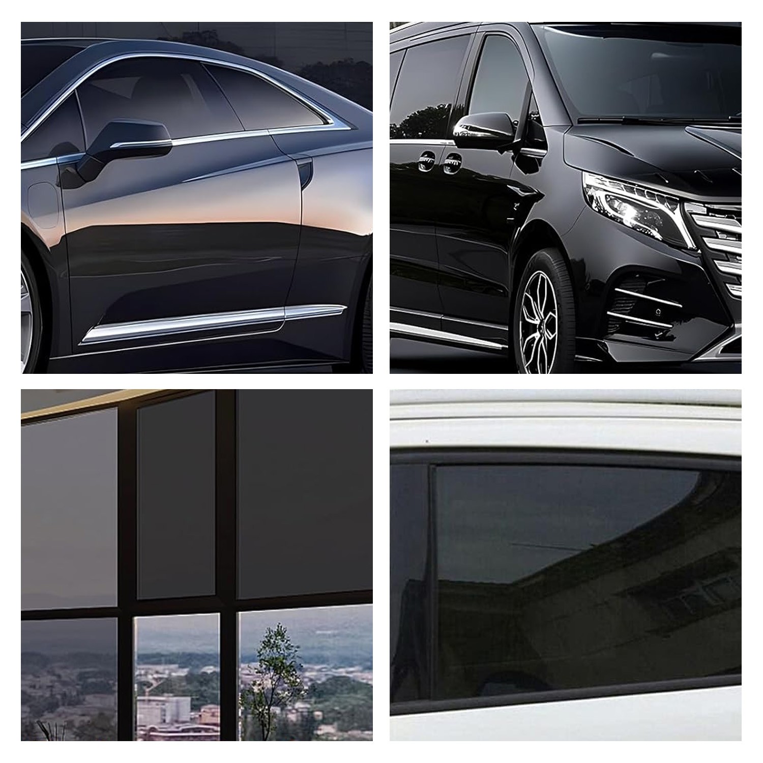 One Way Mirror Window Film Heat UV Reflective Privacy Tint Foil for Home Office