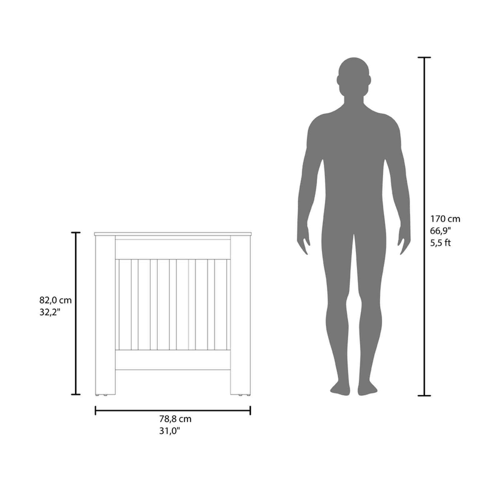 Engineered Wood Black Panel Radiator Cover Space Saving Flat Heater for Modern