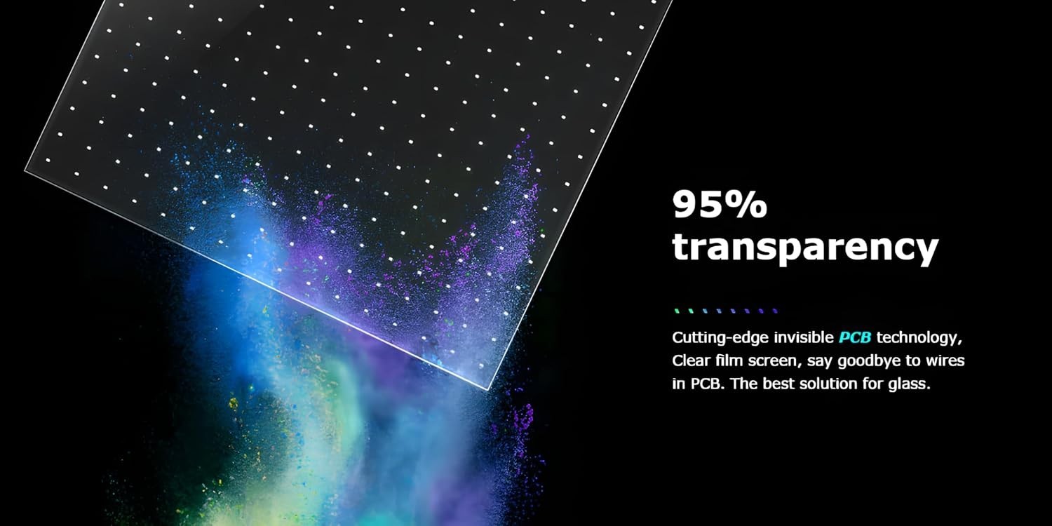 P16 Transparent Flexible LED Film Screen Self Adhesive Retail Window Display