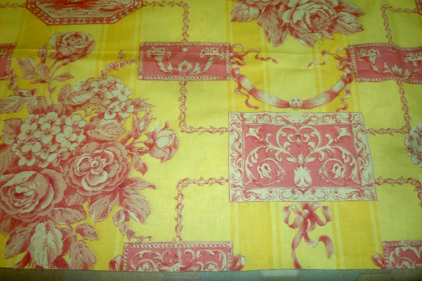 New Custom Lined DRAPES 2 pc Duralee Pastoral Classique Toile Pleated 96″ lg