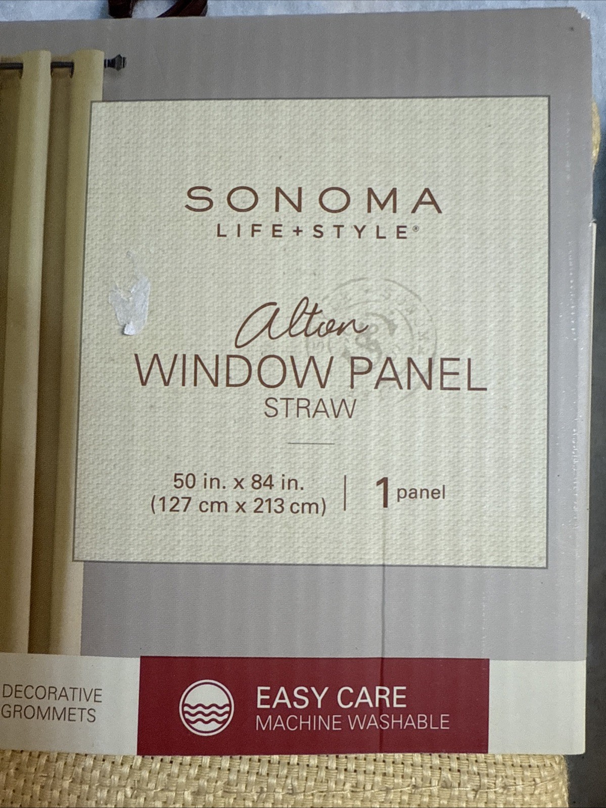 2 Panels Sonoma Alton Window Panel STRAW 50 x 84 Opaque Curtains From Kohl’s