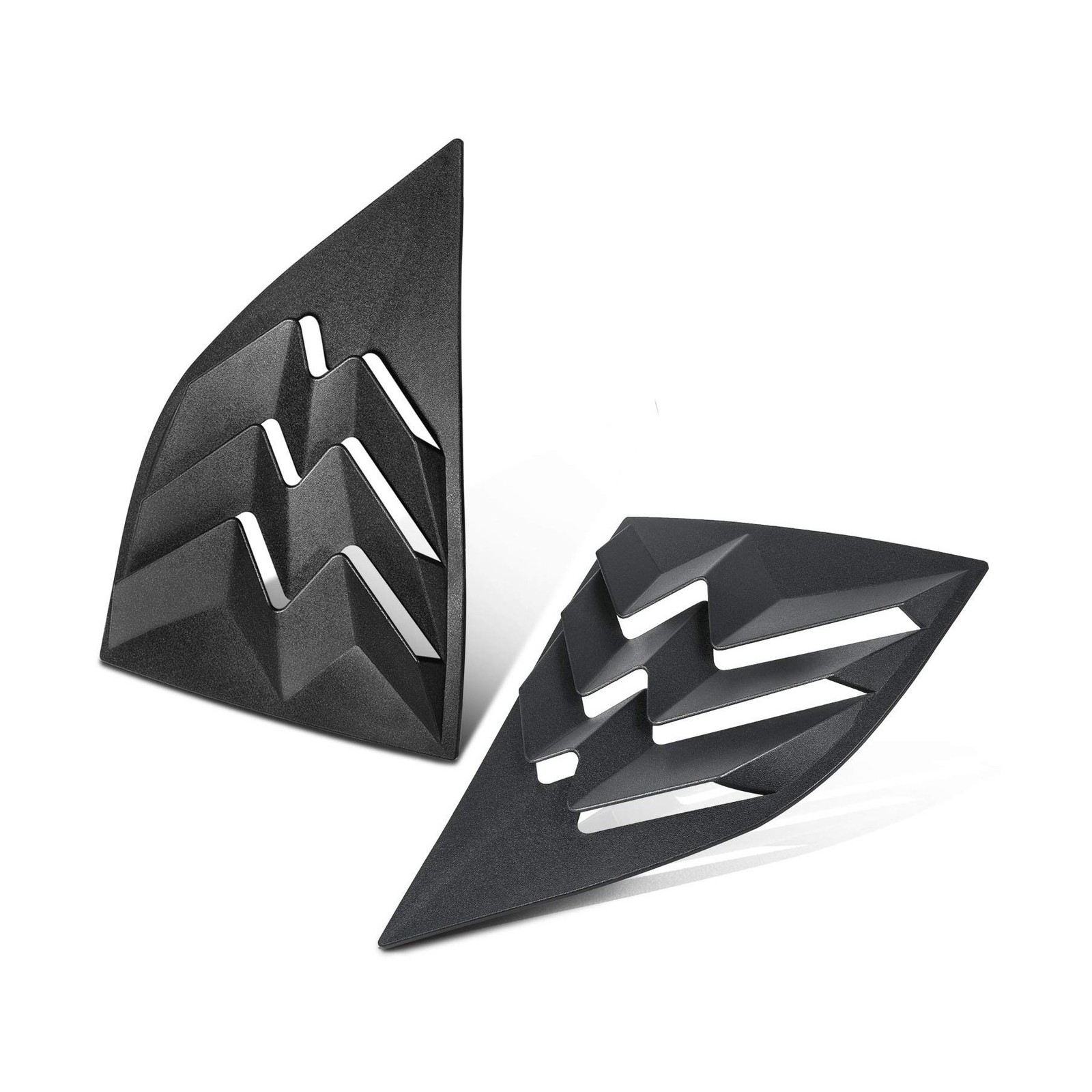 CUMART 2008-2023 Rear+Side Window Louver Windshield Sun Shade Cover ABS Black…