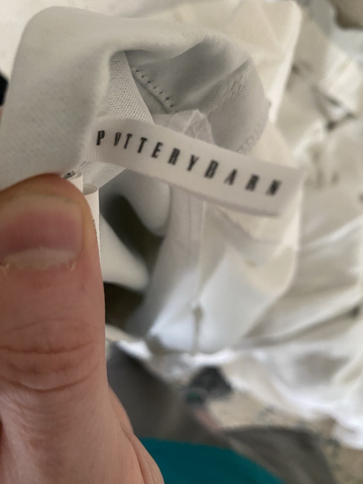Pottery Barn Emery Linen Curtain~White~ 100″ W x 84″ L~ LF