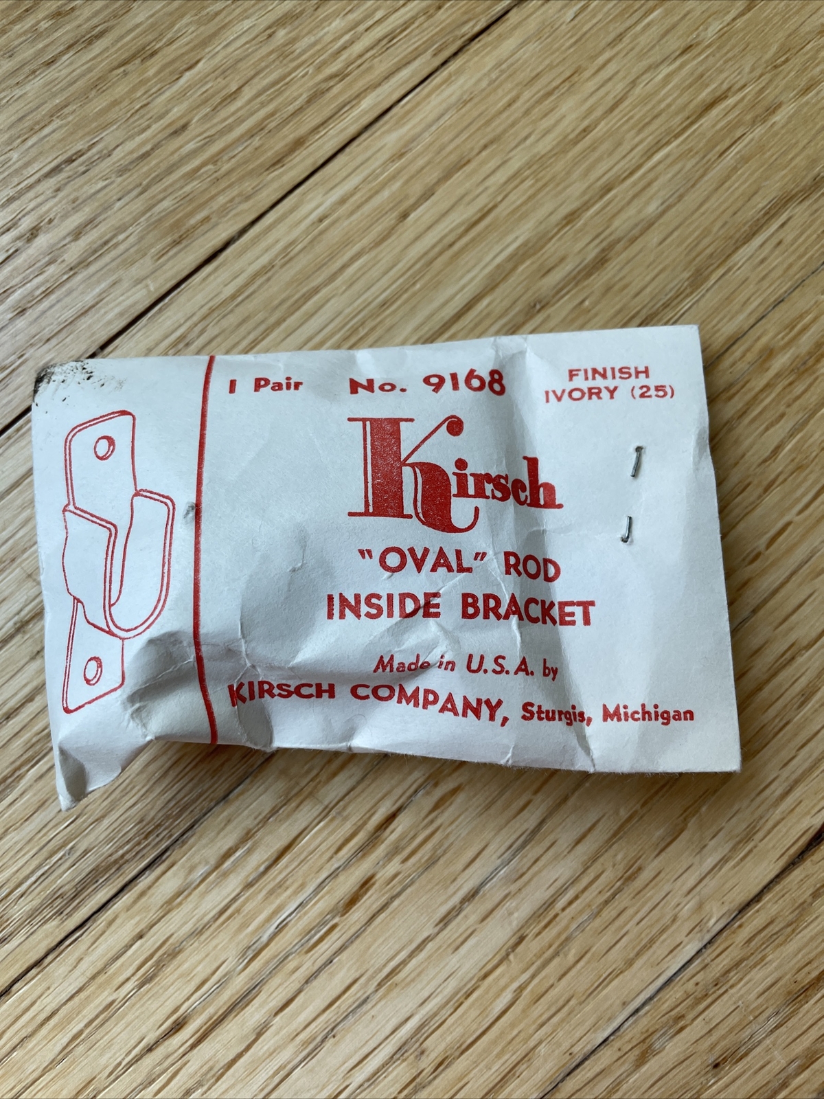Kirsch 9168 Oval Rod Inside Bracket For 9001 Rodding
