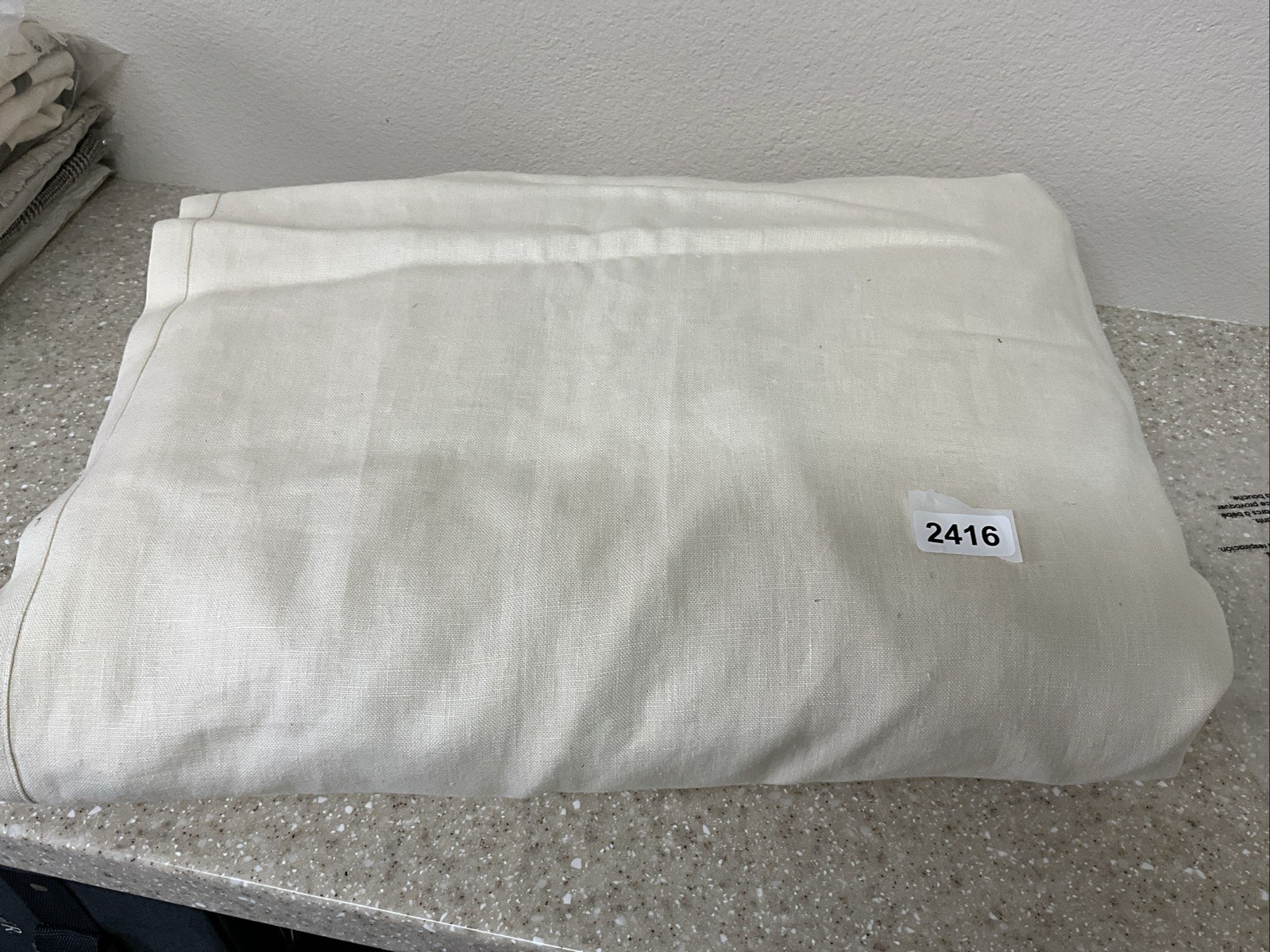 Large Drapery Panel, Unfinished Top, 3 Widths, Cream Color, 102 H X 150 W