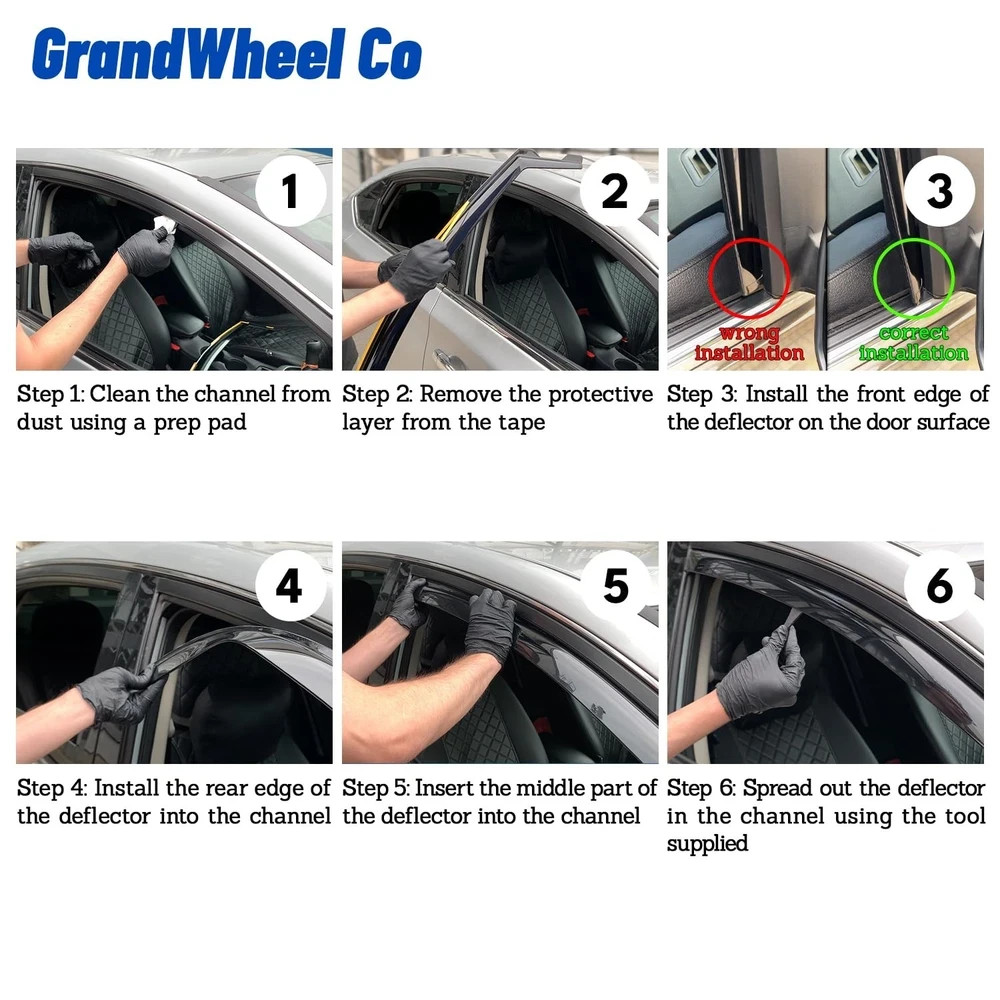 Window Deflectors Smoke Tinted in-Channel For Accord 13-17, 13-17