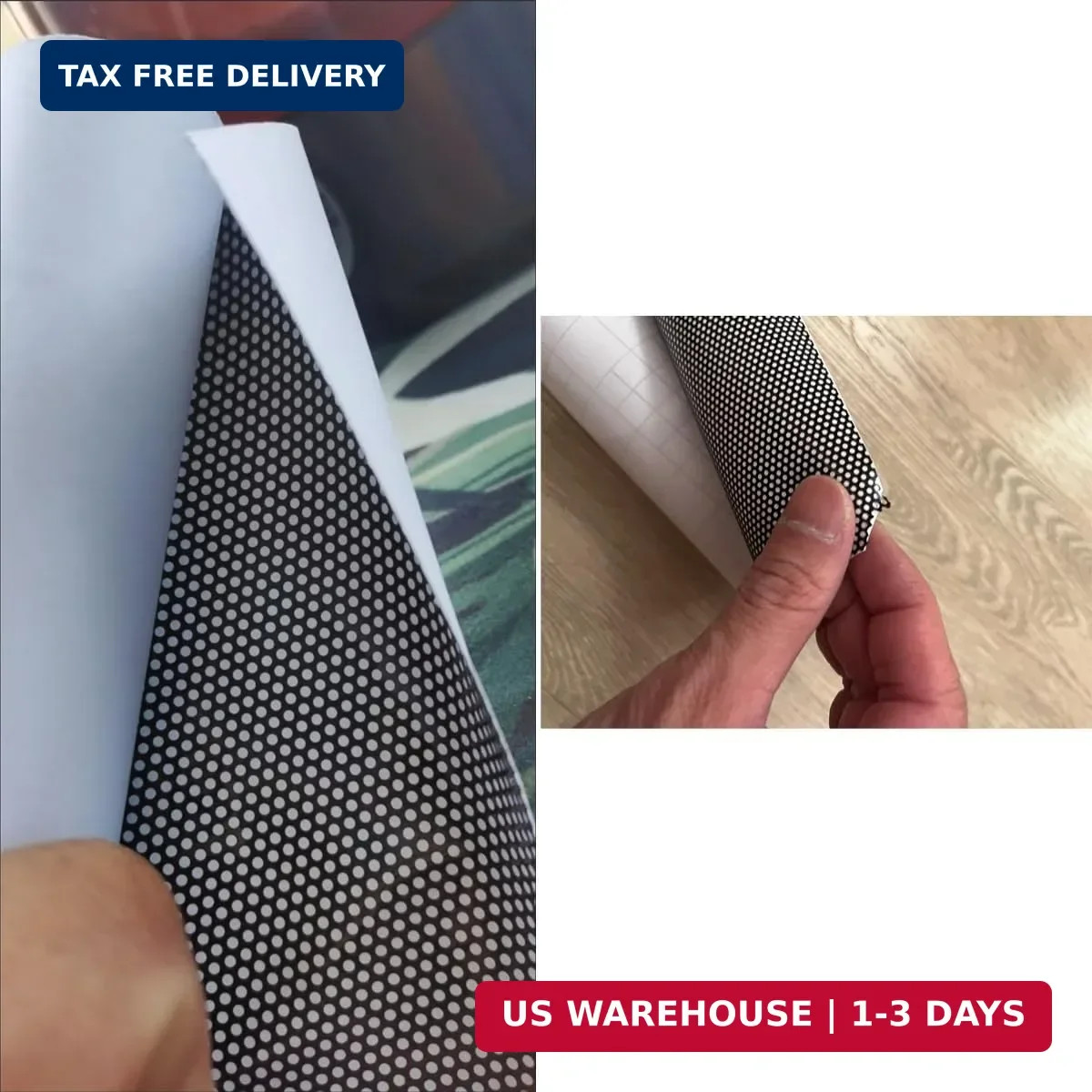 2 Pack Car Windshield Sunshade Vinyl Sticker One-Way Perforated Windshield Tint