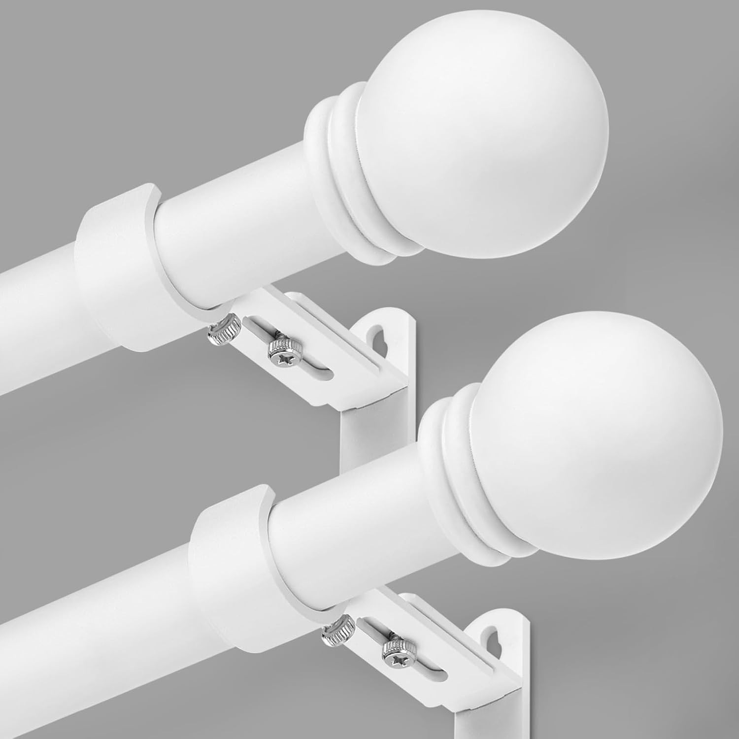 Curtain Rods for Windows 16 to 120 Inches, Curtain Rod Max Adjustable Length of