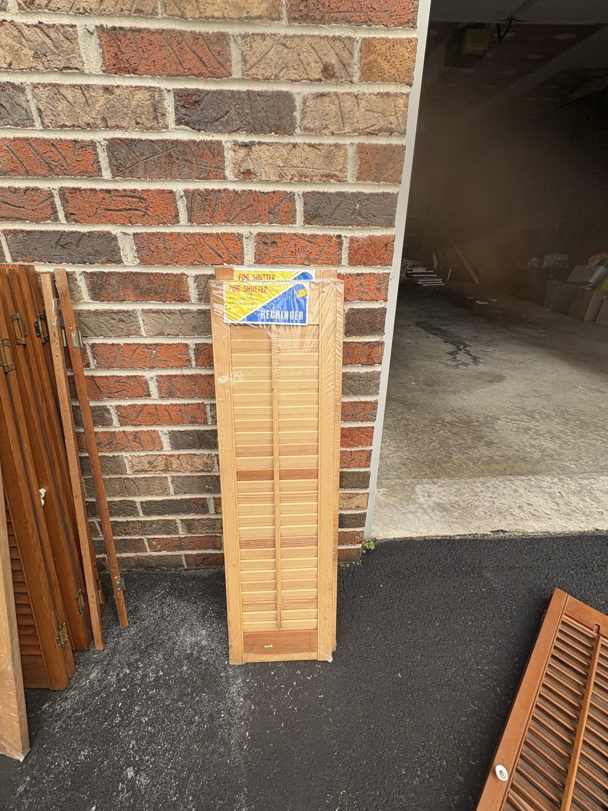 Vintage Pine Shutters Hechinger Unfinished NOS 9” X 32” Made In USA Set Of 3