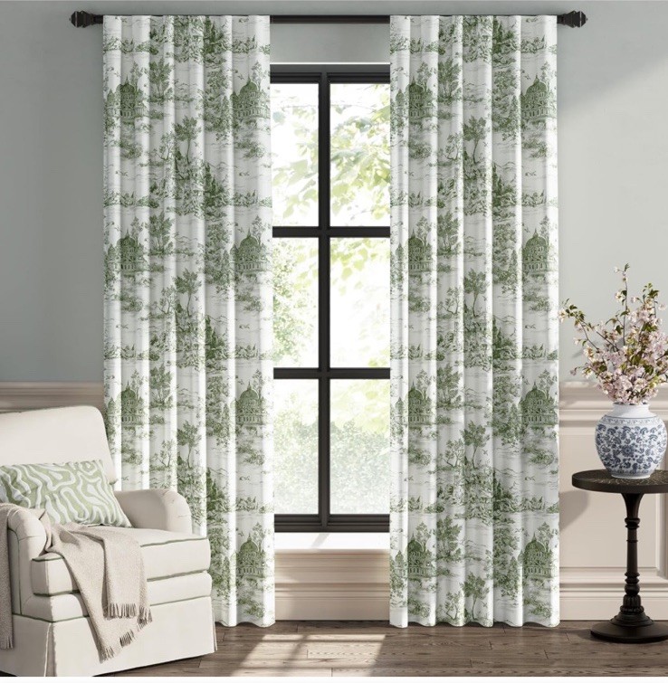 Jin Chan Window Treatment 100% Blackout Curtains 2 Panels 84”x50”Green