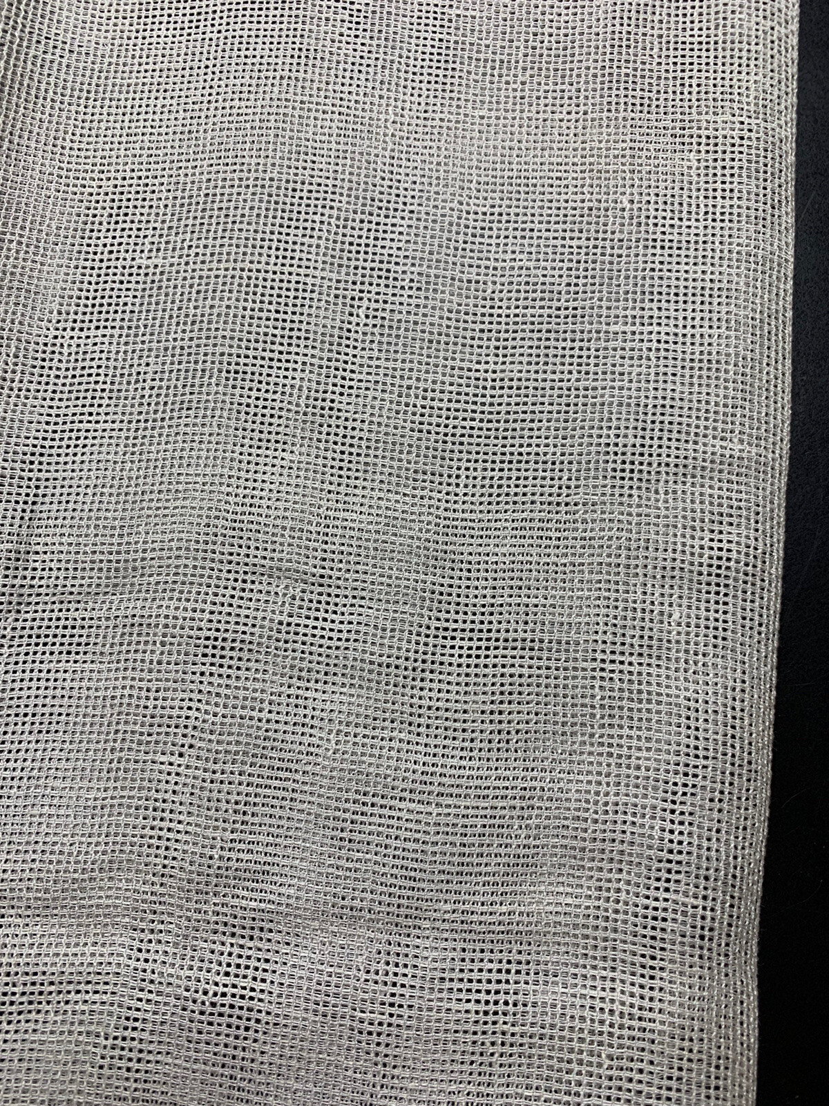 Single Restoration Hardware Italian Linen Mesh Sheer Curtain 108X50 Dove Gray
