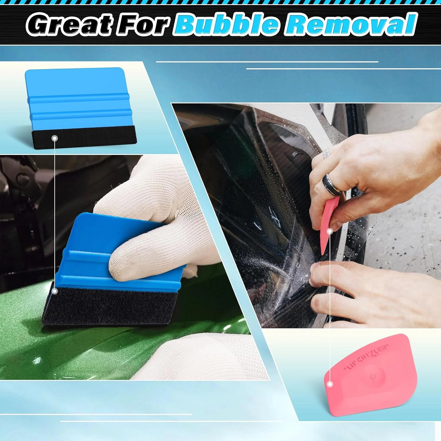 DIYSELF 18 Pcs Window Tint Kit, Vinyl Wrap Tool Kit – Professional Window Tint T