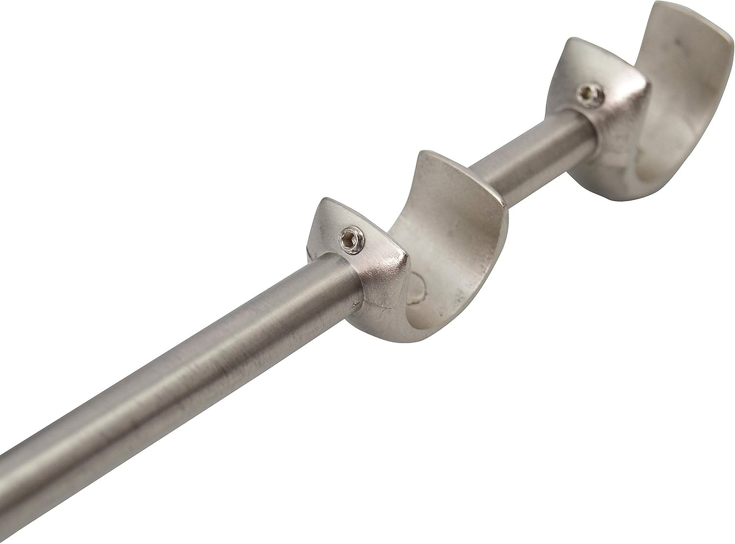 2 Pack Double Curtain Rod Bracket Stainless Steel Wl Mounted Rod Holder with Scr