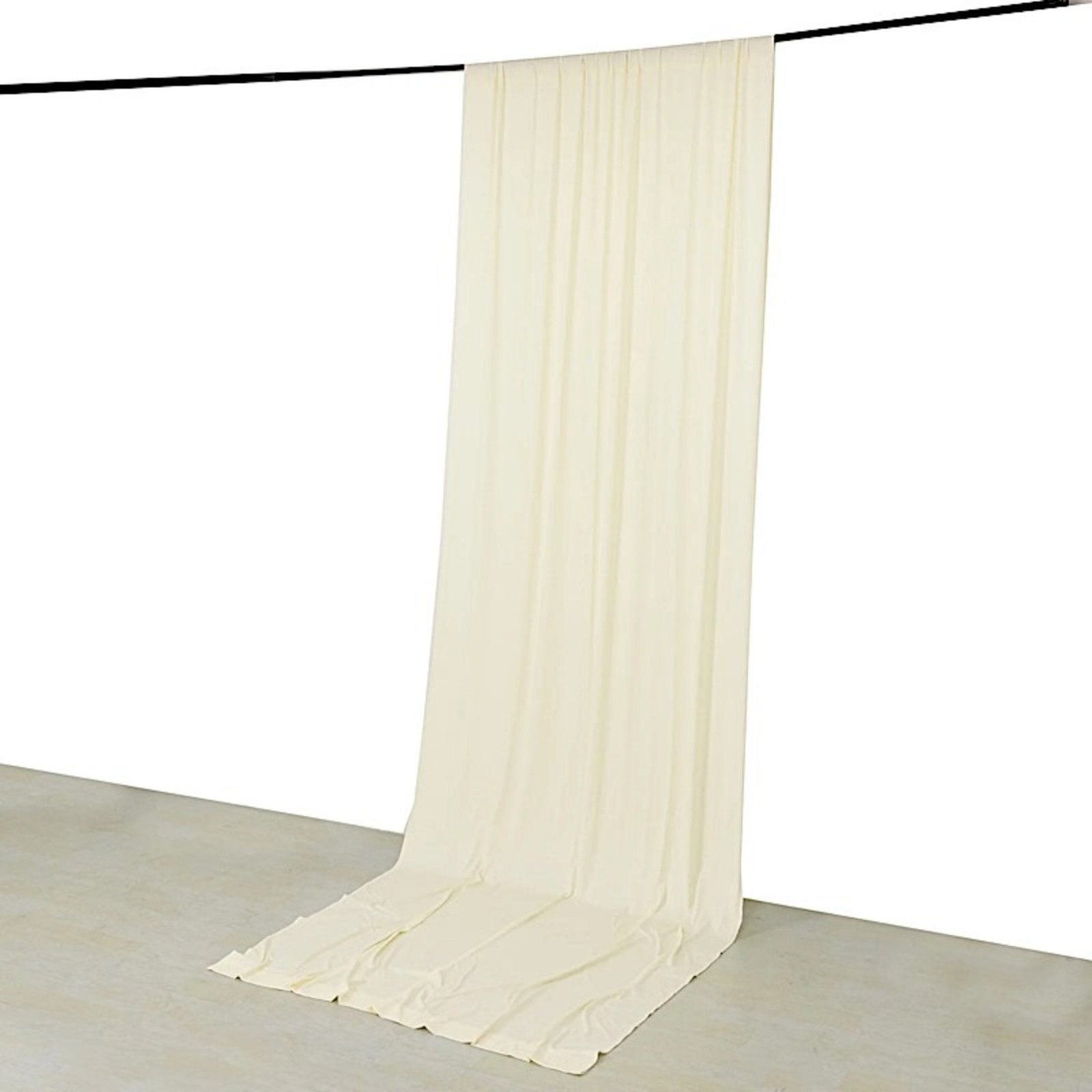 5 ft x 14 ft IVORY 4-Way Stretch Spandex Divider Backdrop Curtain Party Wedding