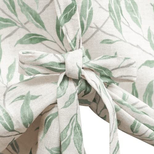 Tie Up Window Shade Rod Pocket Panel, Lovely 42″W x 63″L (Pack of 1) Green